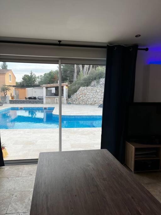 Jolie Maison Avec Vue Sur Piscine Bouc-Bel-Air Exterior photo